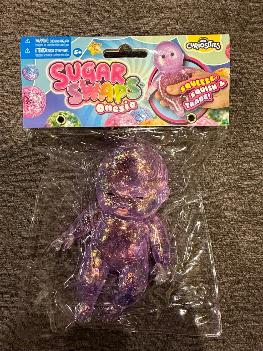Sugar Snaps Onesie Glitter Doll - Pink, Purple, Blue
